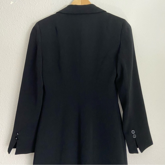 Y2K Vintage Bebe Blazer Jacket Button Up Long Black Size 2 See Description - Picture 5 of 11